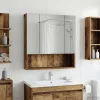  Fürdőszobai tükörszekrény Öreg fa 60 x 14.5 x 70 cm Faanyag
