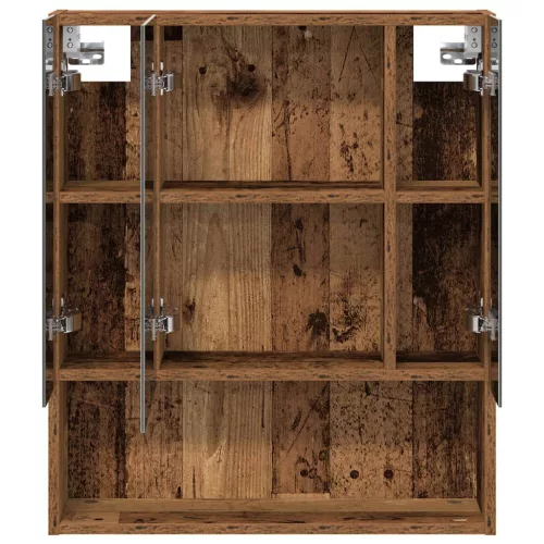  Fürdőszobai tükörszekrény Öreg fa 60 x 14.5 x 70 cm Faanyag