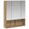  Fürdőszobai tükörszekrény Művészi tölgy 60 x 14.5 x 70 cm