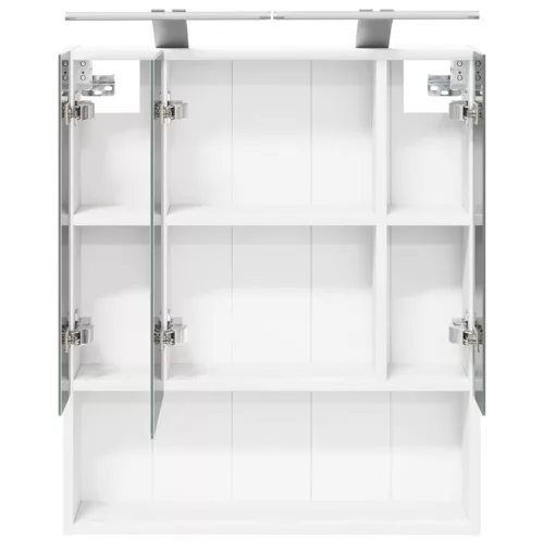  Fürdőszobai tükörszekrény Fehér 60 x 14.5 x 70 cm Faanyag