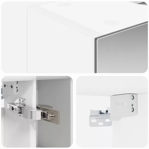  Fürdőszobai tükörszekrény Fehér 60 x 14.5 x 70 cm Faanyag