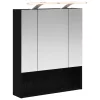  Fürdőszobai tükörszekrény Fekete tölgy 60 x 14.5 x 70 cm