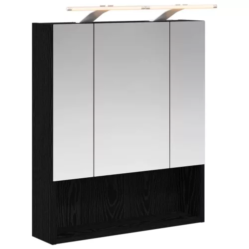  Fürdőszobai tükörszekrény Fekete tölgy 60 x 14.5 x 70 cm