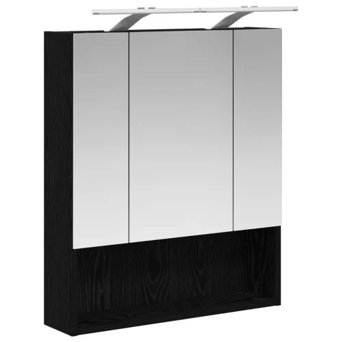  Fürdőszobai tükörszekrény Fekete tölgy 60 x 14.5 x 70 cm