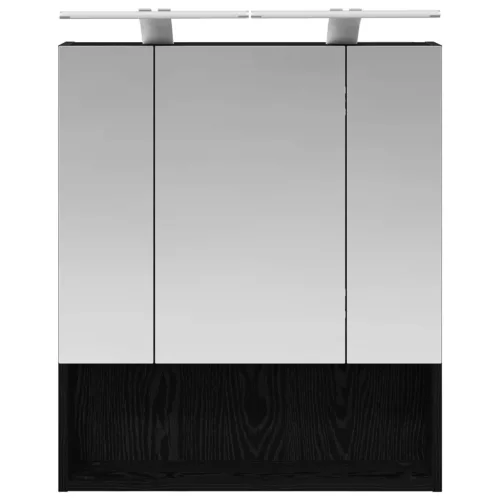  Fürdőszobai tükörszekrény Fekete tölgy 60 x 14.5 x 70 cm