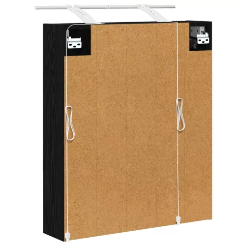  Fürdőszobai tükörszekrény Fekete tölgy 60 x 14.5 x 70 cm