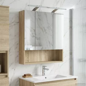    Fürdőszobai tükörszekrény Sonoma tölgy 60 x 14.5 x 70 cm