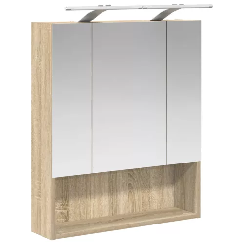  Fürdőszobai tükörszekrény Sonoma tölgy 60 x 14.5 x 70 cm