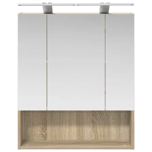  Fürdőszobai tükörszekrény Sonoma tölgy 60 x 14.5 x 70 cm