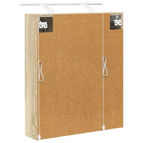  Fürdőszobai tükörszekrény Sonoma tölgy 60 x 14.5 x 70 cm