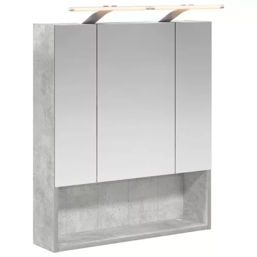  Fürdőszobai tükörszekrény Beton Szürke 60 x 14.5 x 70 cm