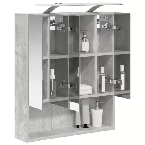  Fürdőszobai tükörszekrény Beton Szürke 60 x 14.5 x 70 cm