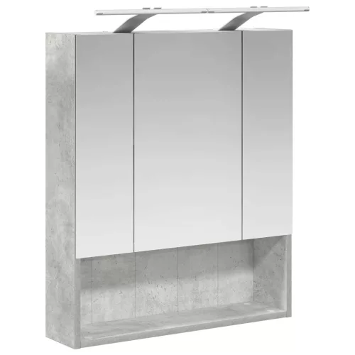  Fürdőszobai tükörszekrény Beton Szürke 60 x 14.5 x 70 cm