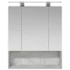  Fürdőszobai tükörszekrény Beton Szürke 60 x 14.5 x 70 cm