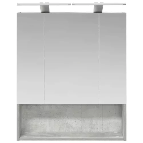  Fürdőszobai tükörszekrény Beton Szürke 60 x 14.5 x 70 cm