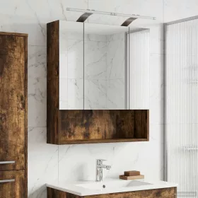    Fürdőszobai tükörszekrény Füstölt tölgy 60 x 14.5 x 70 cm