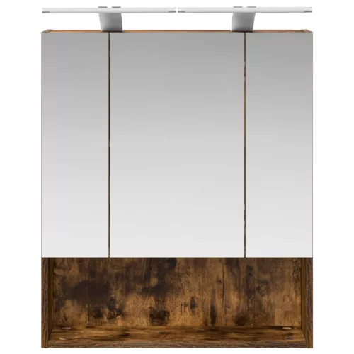  Fürdőszobai tükörszekrény Füstölt tölgy 60 x 14.5 x 70 cm