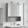  Fürdőszobai tükörszekrény Szürke Sonoma 60 x 14.5 x 70 cm