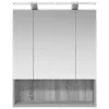  Fürdőszobai tükörszekrény Szürke Sonoma 60 x 14.5 x 70 cm