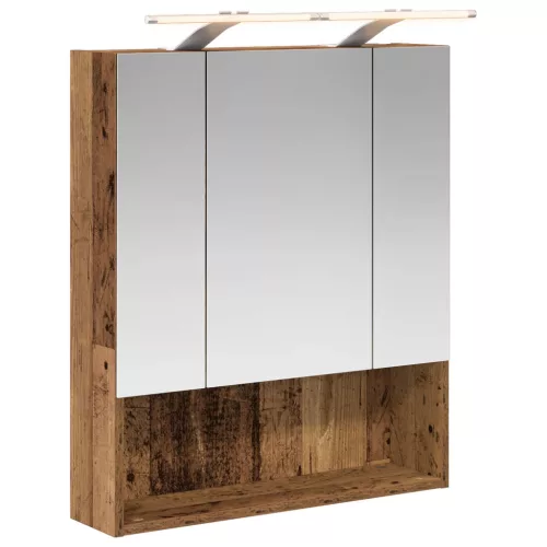  Fürdőszobai tükörszekrény Öreg fa 60 x 14.5 x 70 cm Faanyag