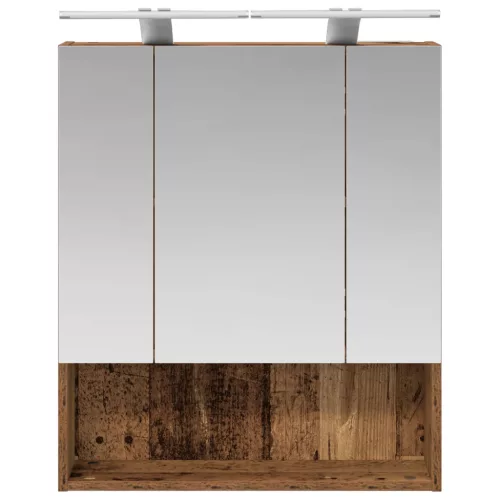  Fürdőszobai tükörszekrény Öreg fa 60 x 14.5 x 70 cm Faanyag