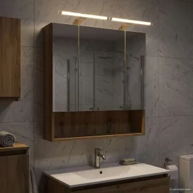    Fürdőszobai tükörszekrény Művészi tölgy 60 x 14.5 x 70 cm