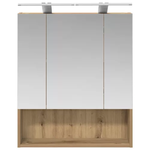  Fürdőszobai tükörszekrény Művészi tölgy 60 x 14.5 x 70 cm
