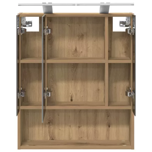  Fürdőszobai tükörszekrény Művészi tölgy 60 x 14.5 x 70 cm