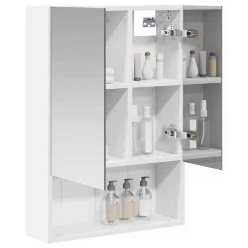  Fürdőszobai tükörszekrény Fehér 50 x 14,5 x 70 cm Faanyag