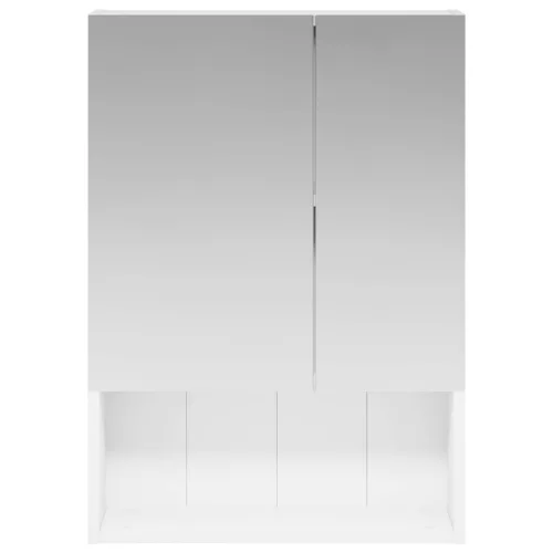  Fürdőszobai tükörszekrény Fehér 50 x 14,5 x 70 cm Faanyag