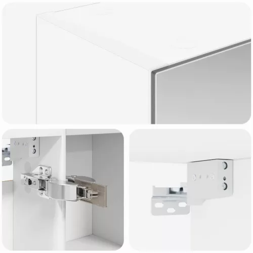  Fürdőszobai tükörszekrény Fehér 50 x 14,5 x 70 cm Faanyag