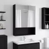  Fürdőszobai tükörszekrény Fekete tölgy 50 x 14,5 x 70 cm
