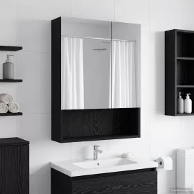    Fürdőszobai tükörszekrény Fekete tölgy 50 x 14,5 x 70 cm