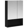  Fürdőszobai tükörszekrény Fekete tölgy 50 x 14,5 x 70 cm