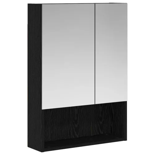  Fürdőszobai tükörszekrény Fekete tölgy 50 x 14,5 x 70 cm