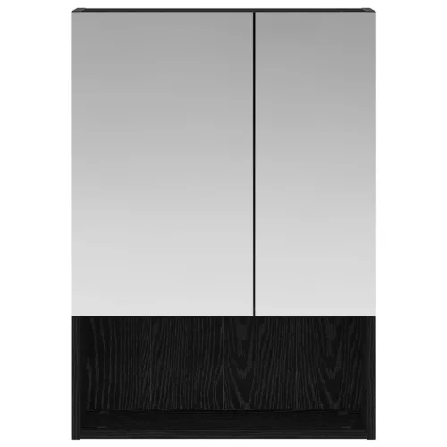  Fürdőszobai tükörszekrény Fekete tölgy 50 x 14,5 x 70 cm