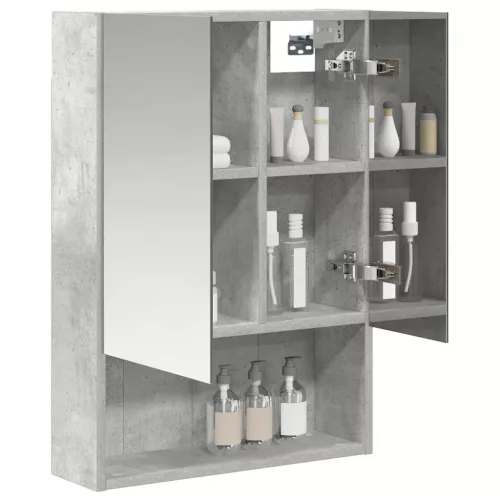  Fürdőszobai tükörszekrény Beton Szürke 50 x 14,5 x 70 cm