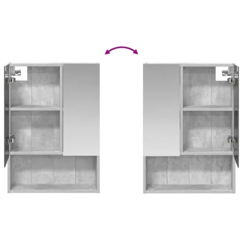  Fürdőszobai tükörszekrény Beton Szürke 50 x 14,5 x 70 cm