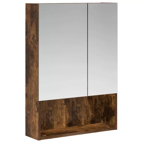  Fürdőszobai tükörszekrény Füstölt tölgy 50 x 14,5 x 70 cm