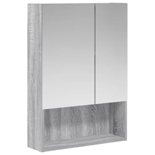  Fürdőszobai tükörszekrény Szürke Sonoma 50 x 14,5 x 70 cm
