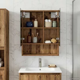    Fürdőszobai tükörszekrény Öreg fa 50 x 14,5 x 70 cm Faanyag