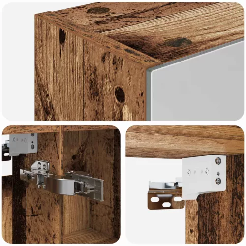  Fürdőszobai tükörszekrény Öreg fa 50 x 14,5 x 70 cm Faanyag