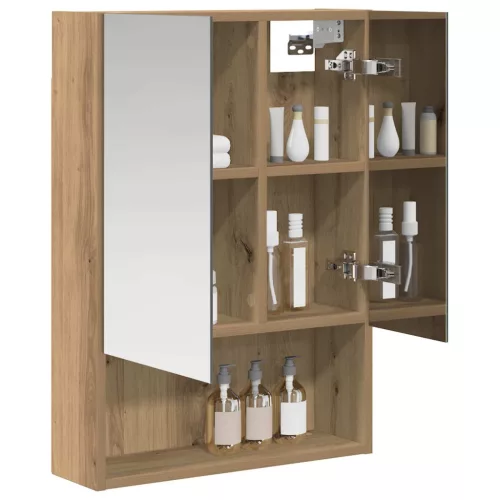  Fürdőszobai tükörszekrény Művészi tölgy 50 x 14,5 x 70 cm