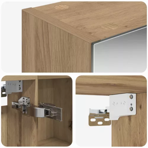  Fürdőszobai tükörszekrény Művészi tölgy 50 x 14,5 x 70 cm