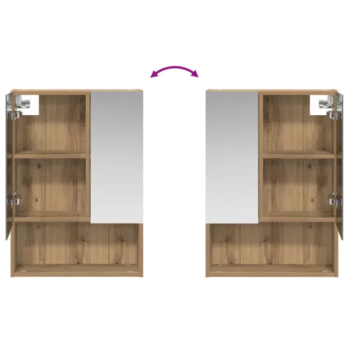  Fürdőszobai tükörszekrény Művészi tölgy 50 x 14,5 x 70 cm