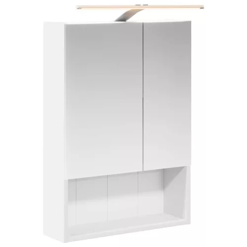  Fürdőszobai tükörszekrény Fehér 50 x 14,5 x 70 cm Faanyag