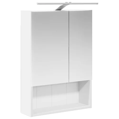  Fürdőszobai tükörszekrény Fehér 50 x 14,5 x 70 cm Faanyag