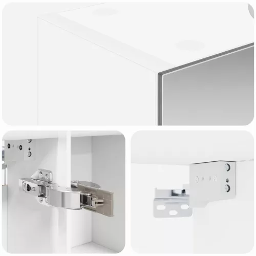  Fürdőszobai tükörszekrény Fehér 50 x 14,5 x 70 cm Faanyag