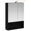  Fürdőszobai tükörszekrény Fekete tölgy 50 x 14,5 x 70 cm