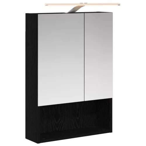  Fürdőszobai tükörszekrény Fekete tölgy 50 x 14,5 x 70 cm